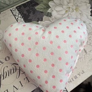 Heart-Shaped Polka Dot Pillow